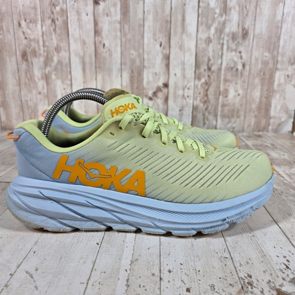 Hoka One One Rincon 3 Wide Women 9D Running Shoes Blue Green 1121371 BSSNG